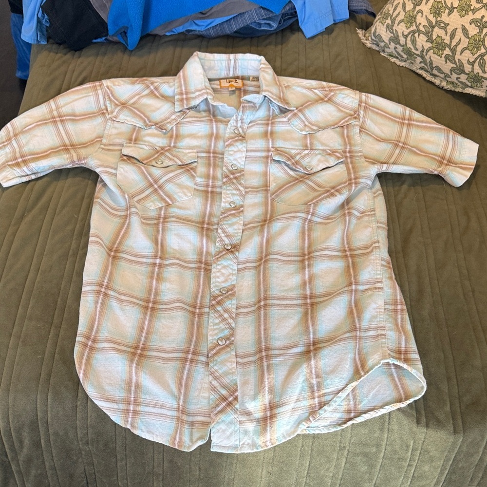 Casual Plaid Button-Down Shirt for Men